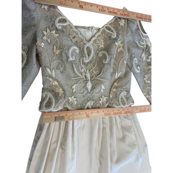 "RICHILENE" VTG Rare Find Formal Gown SZ S? Beadwork Princess Fairy PLZ READ!! - Picture 5 of 16